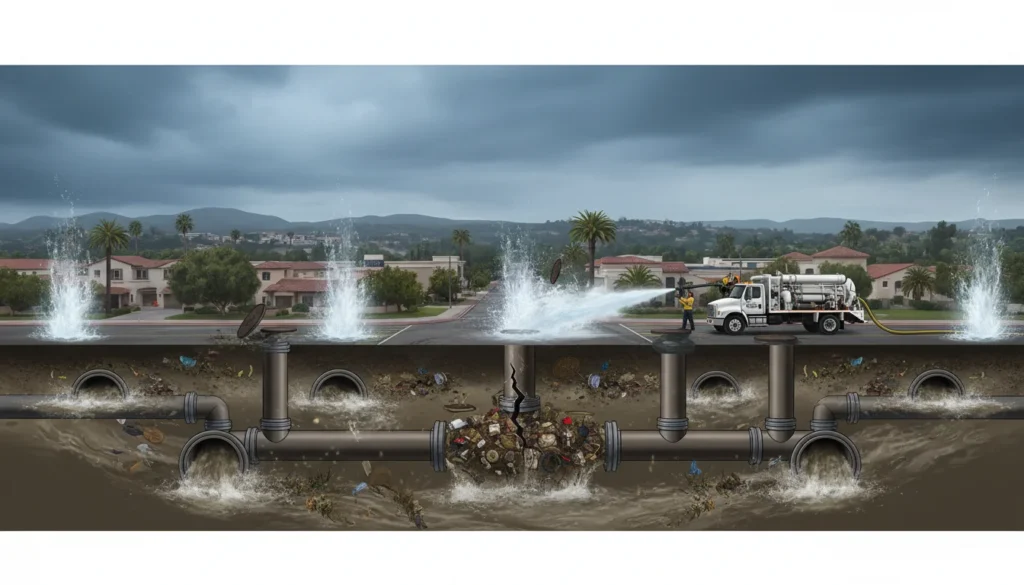All Temecula Drains Backed Up at Once: Main Line Issue?
